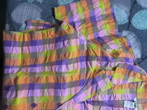 Vintage Plaid Button-Up Dress