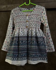 Boho Smocked Print Kurta