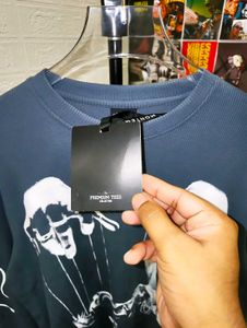 BOXY FIT GRAPHIC PRINTED BAGGY WAFFLE TEE 💀🔥😎