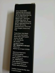 Swiss Beauty Lipstick