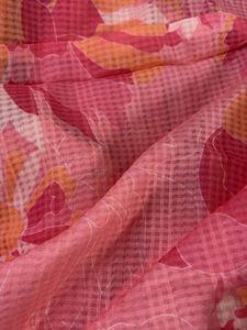 pure muslin cotton dress material in checks with f