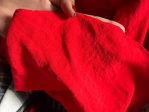 Bright Red Button-Down Shirt