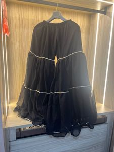 Elegant Black Tiered Skirt