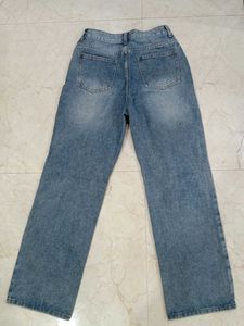 Light Wash Straight Leg Jeans