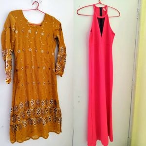 Combo Of 2 (Bodycon Dress+Sequin Work Kurti)