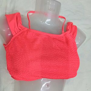 Neon Smocked🪔 Bikini Top