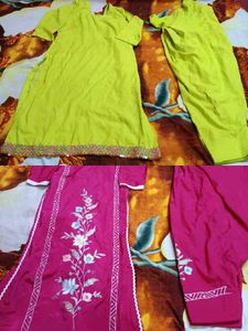 combo pack bundles Embroidered Kurti bottom set