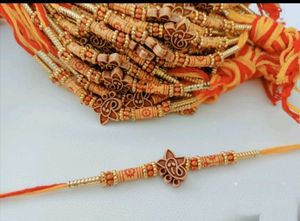 Set of 6 Handcrafted Rakhi With Roli Chawal
