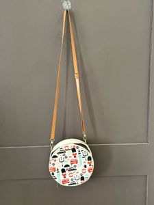 British/London/UK Themed Round Crossbody Bag