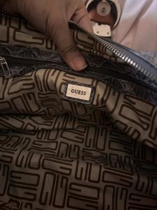 Vintage Guess Grey Croc Embossed Shoulder Bag y2k