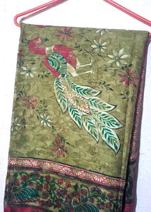 Excellent Condition Peacock Printed Saree