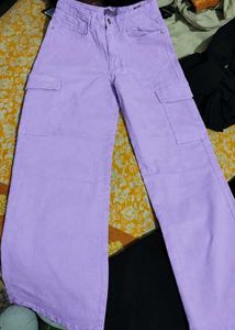 Lavender Wide Leg Jeans (lenght 90cm)