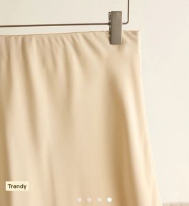 Satin A-Line Skirt