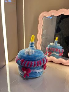 Handmade Pink Birthday Cake Decor