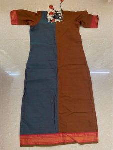 Scallop dual tone mangalagiri kurta