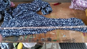 Blue &amp; White Printed Kurta Set