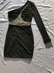 rhinestone Sparkly one Shoulder dress