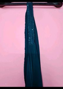 Stunning Teal Sequin Ethnic Kurta Sharara Set