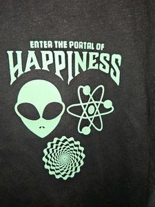H&amp;M Divided Ocersized Graphic Print Black T-Shirt