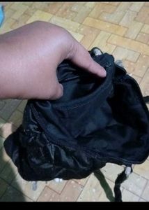 Embroidered Black Shoulder Bag