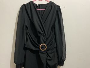 Elegant Black Midi Dress