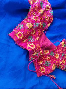 New Sare With Stiched Blouse