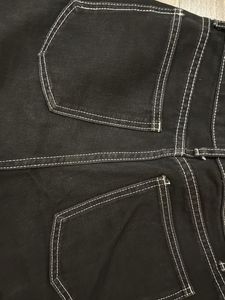 Black Jeans with Contrast Stitching