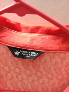 Beverly Hills polo club tshirt. orange