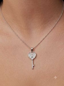 Heart Key Charm Necklace