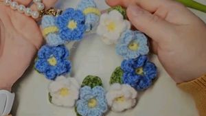 Crochet Flower Wreath Ornament