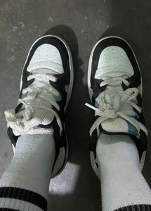 Stylish Black & White Sneakers