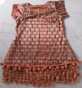 Pink Geometric Print top with Tassels