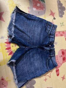 Blue Denim Cut-Off Shorts