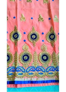Peach Embroidered Kurta