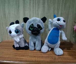 Cute Plush Toy Set - Dragon, Pug, Goat
