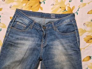 Blue Washed Denim Jeans