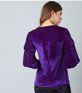 Estonished Purple Velvet Top XXL