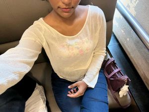 Sheer cream colour Top
