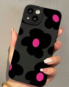 Cute Black Floral Phone Case, Iphone 16 Pro Max