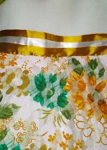 Orange 🧡 White 🤍 Green 💚 And Yellow 💛 Frock