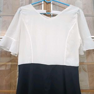 Elegant Black and White Dress