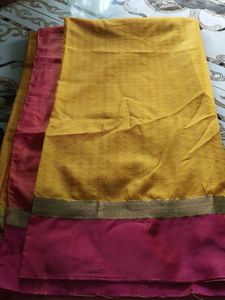 Vibrant Yellow &amp; Pink Saree