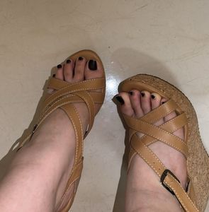 Cross Wedge Sandals