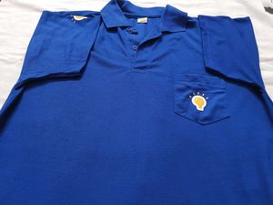 Blue Polo T-Shirt with Lightbulb Pocket