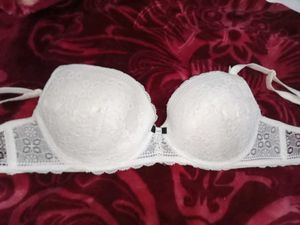 Elegant White Lace Bra