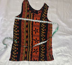 Boho Tribal Print Sleeveless Top
