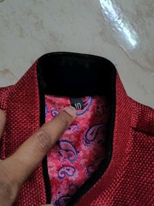 Men's Red Nehru Jacket