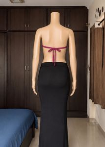 Fringed Strapless Bikini Top