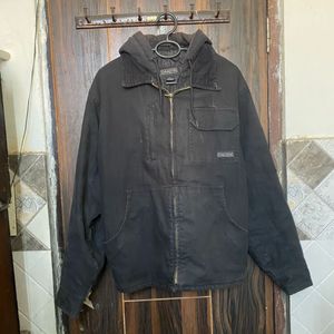 Dakota Hooded Black Jacket