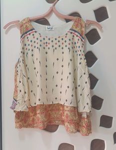 Beige Bohemian Tank Top